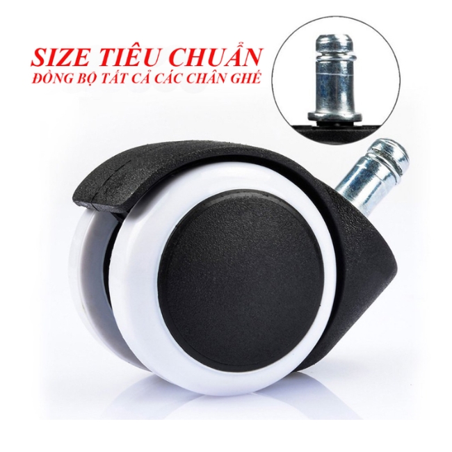 Bánh xe ghế xoay văn phòng viền trắng giá rẻ: CB10 - $hienthicat